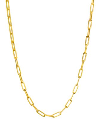 Paperclip Chain 20" Necklace (3.5mm) in 10k Yellow Gold