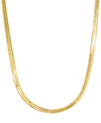 Herringbone Chain 20" Necklace in 10k Yellow Gold