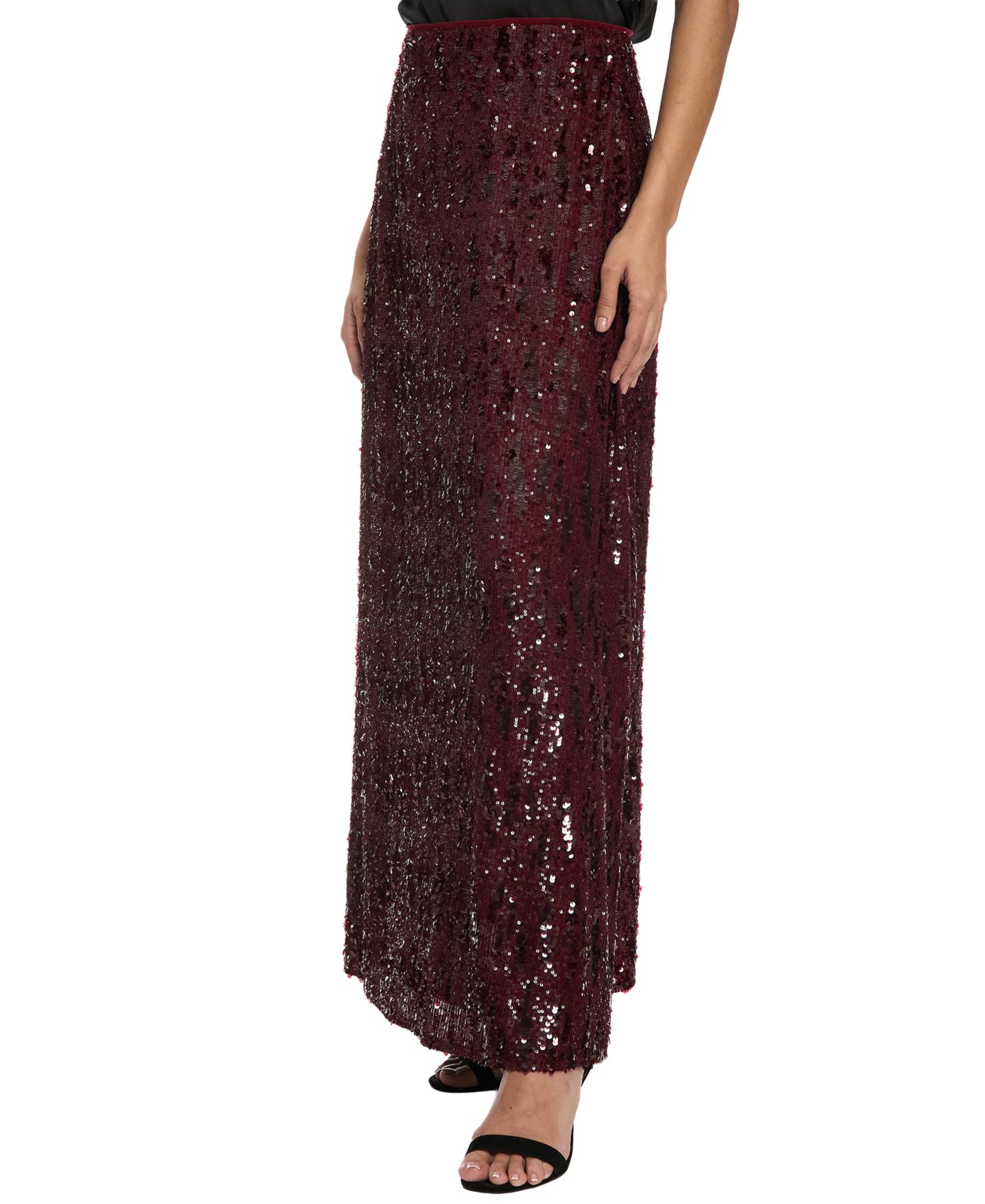 Женская юбка Muse Sequin Maxi Slit, цвет: Caberet — фото 3