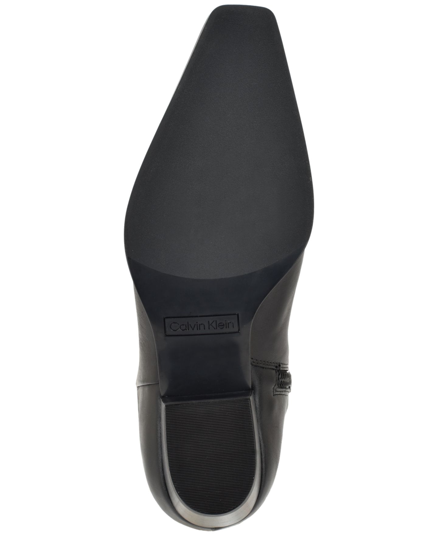 Женские ботинки Calvin Klein Varcey Tall Leather Block Heel, цвет: Чёрный кожаный — фото 5