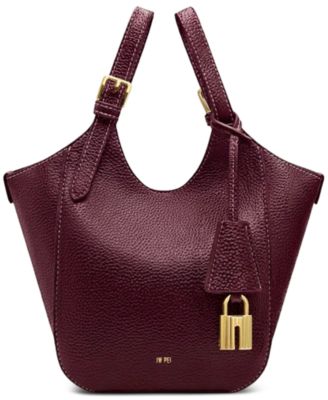 Ines Padlock Mini Lychee Pattern Tote Handbag