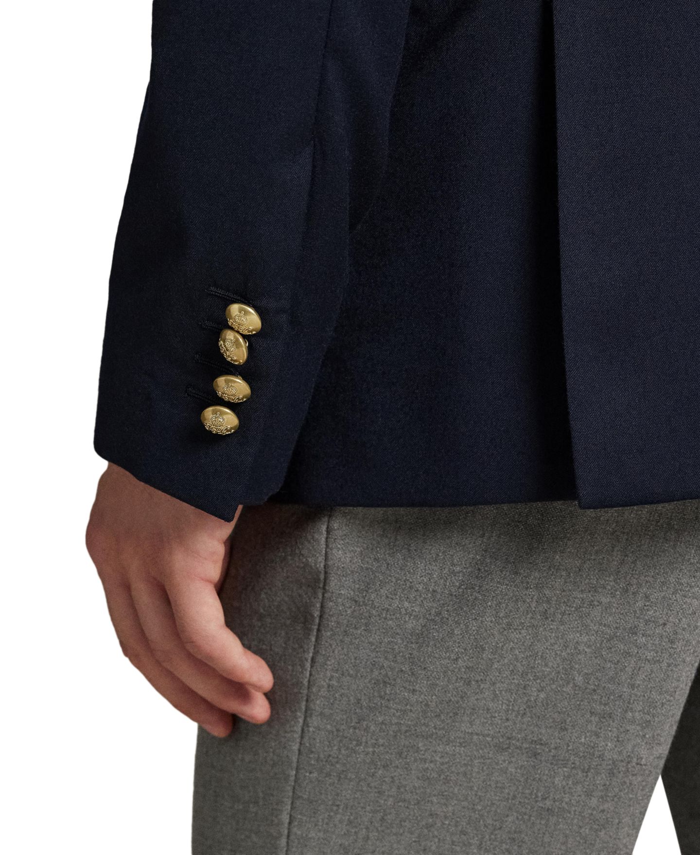 Мужской пиджак Polo Ralph Lauren Polo Modern Wool-Blend Gabardine Blazer, цвет: Тёмно-синий — фото 3