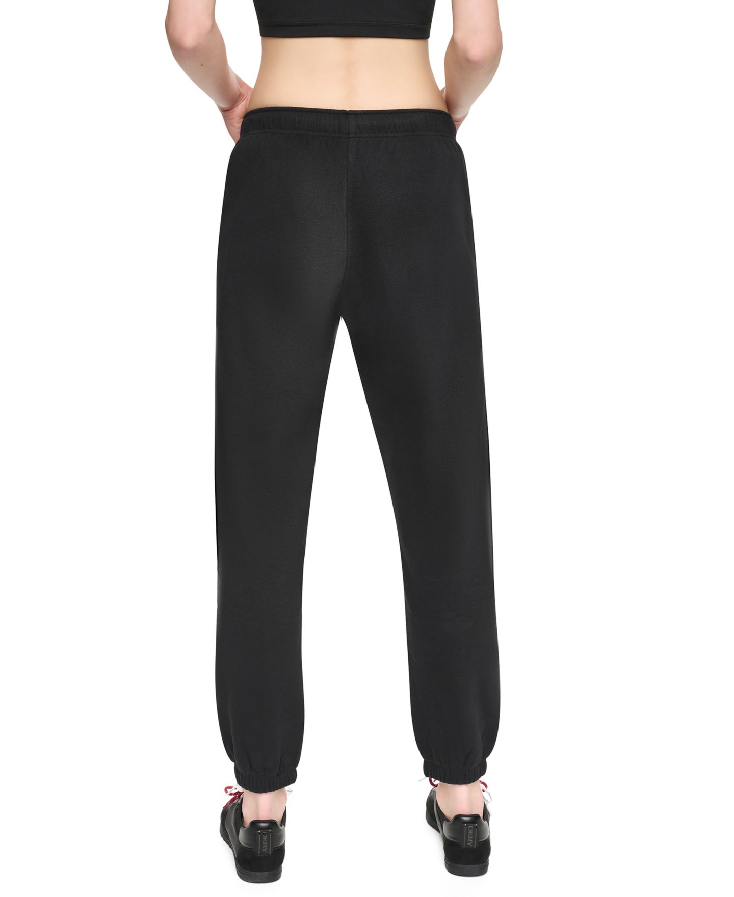 Женские брюки DKNY Sport Stacked Puff Outline Animal High-Rise Jogger, цвет: Чёрный — фото 5