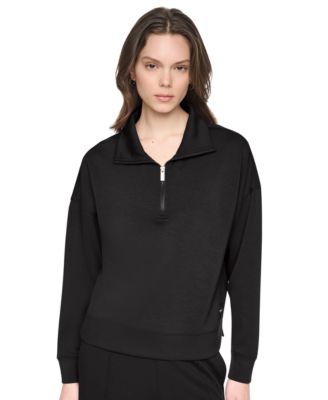 Women's Mock Neck Half-Zip Sweatshirt
