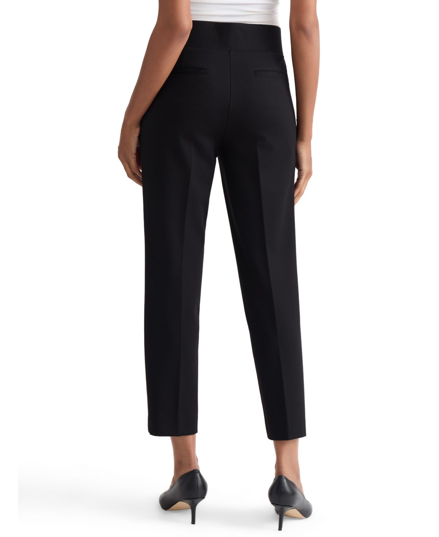 Женские брюки Jones New York High-Rise Pull-On Straight, цвет: Чёрный — фото 3