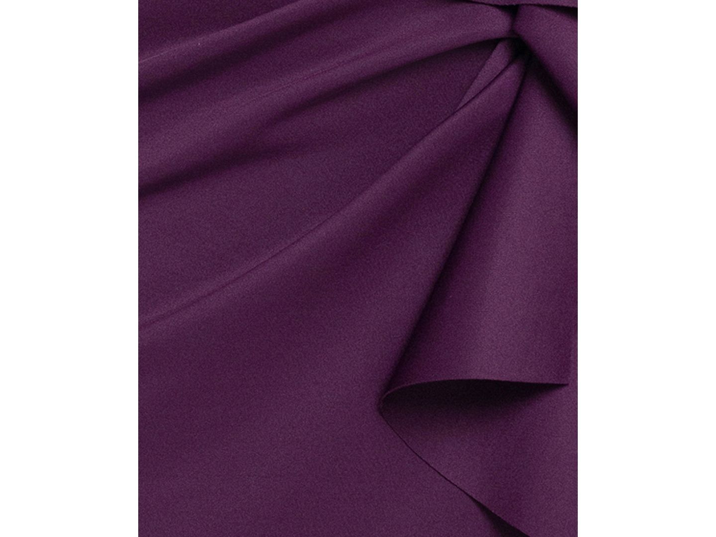 Женские платья XSCAPE Off-the-Shoulder Scuba Side-Ruffle Gown, цвет: Сливовый — фото 5