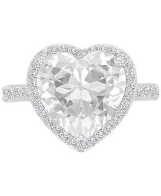 14k Gold-Plated Heart Classic Bridal Ring