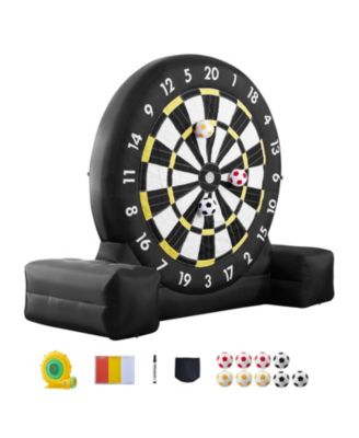 Inflatable Soccer Dart Board over 8 ft High with 9 Kick Balls and Air Pump