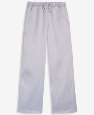 Girls' XS-XL Satin Wide-Leg Pants
