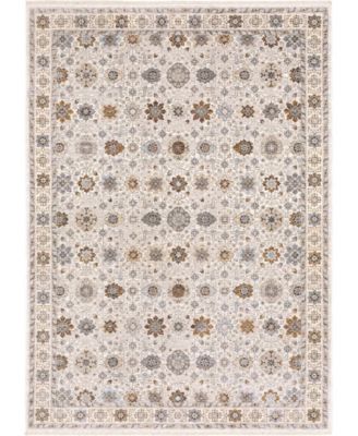 Maharaja 71W Ivory and Gold 6'7" x 9'6" Area Rug