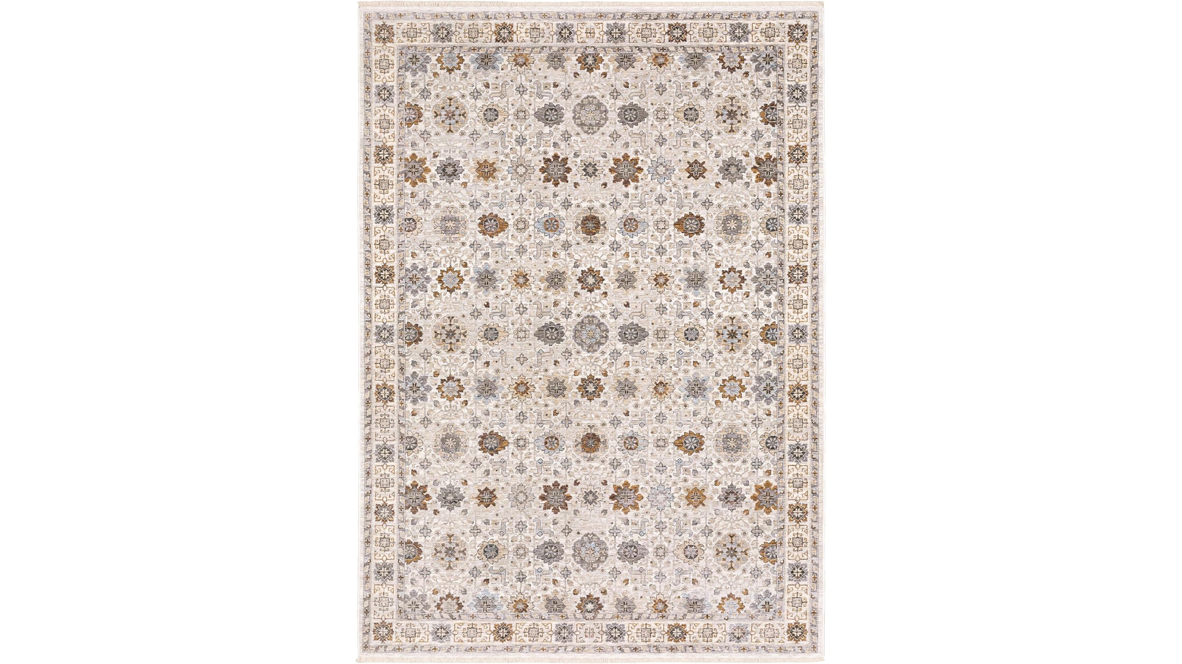 Oriental Weavers Maharaja 71W Ivory and Gold 6'7" x 9'6" Area Rug