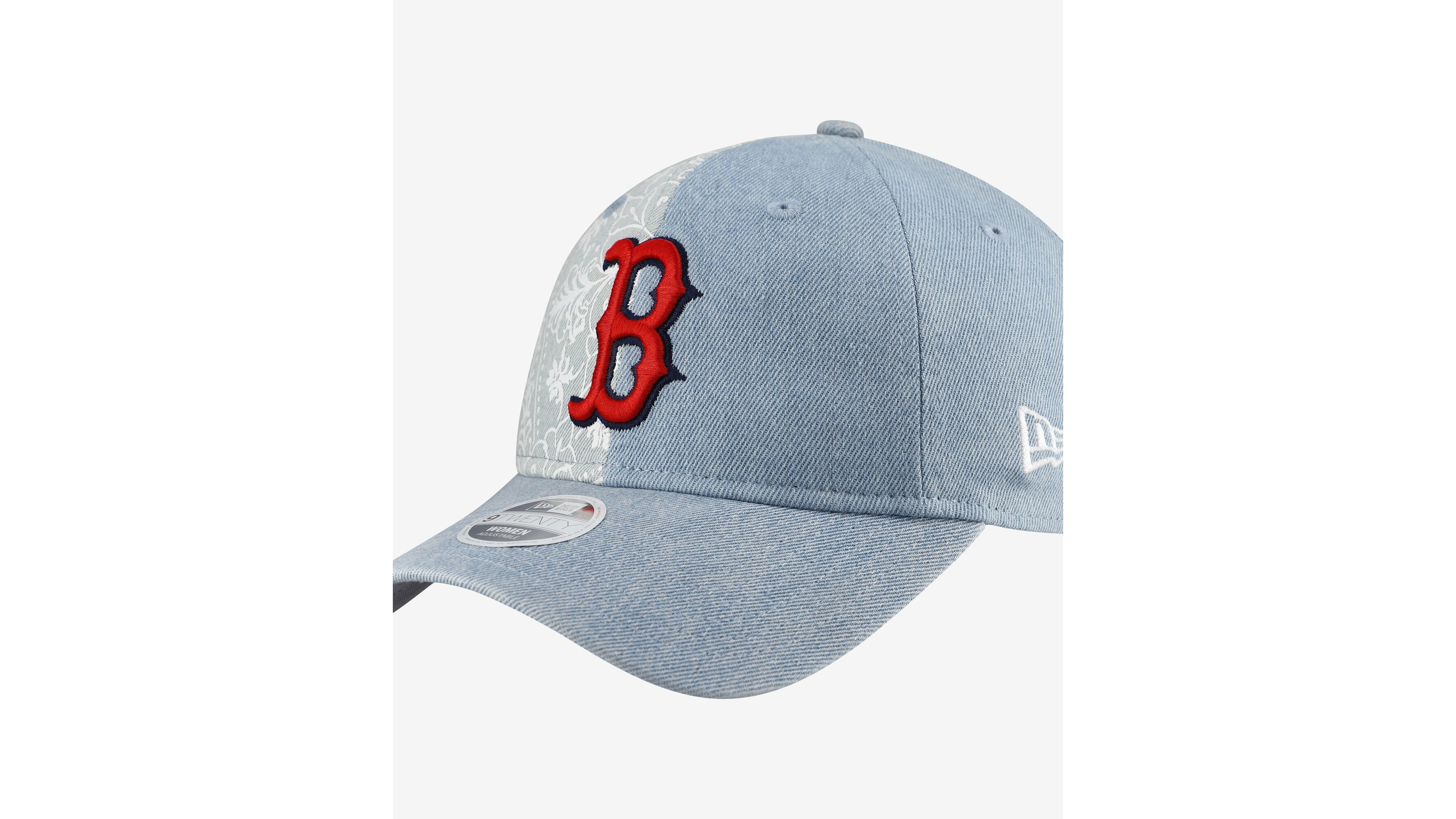 New Era Women's Boston Red Sox Denim Patchwork 9TWENTY Adjustable Hat