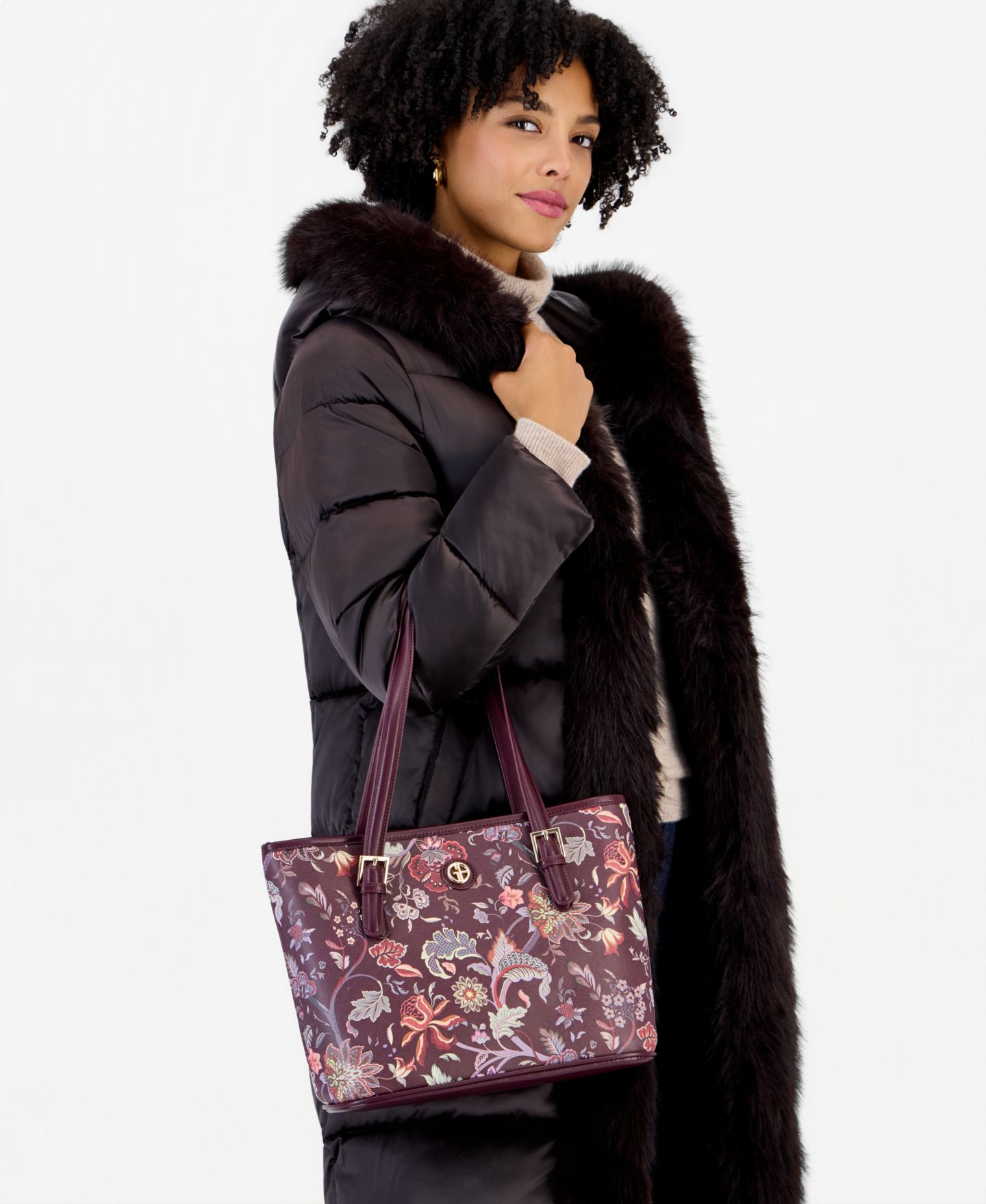 Женская сумка Giani Bernini Floral Tulip Tote, цвет: Dark Flora — фото 3