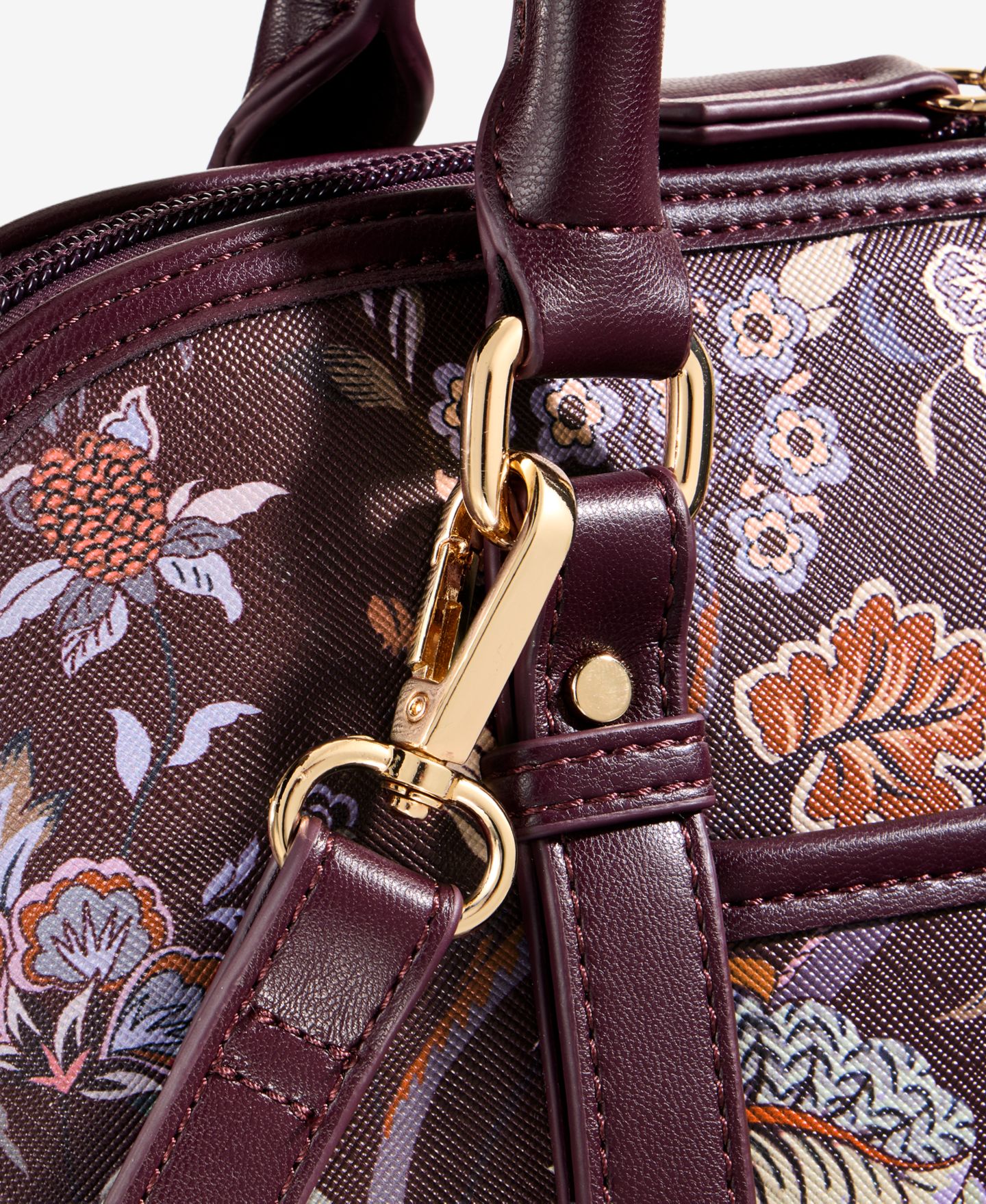 Женская сумка Giani Bernini Floral Detailed Dome Satchel, цвет: Dark Flora — фото 2