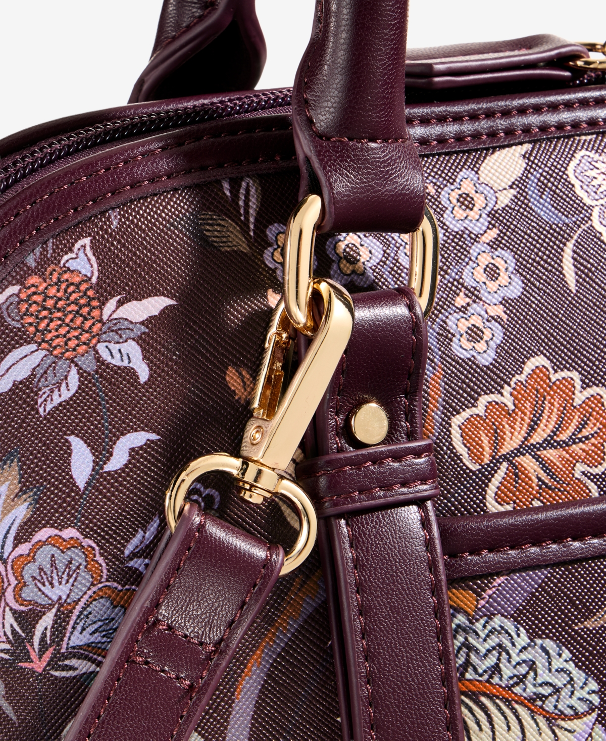 Giani Bernini Floral Detailed Dome Satchel, Macy's Exclusive