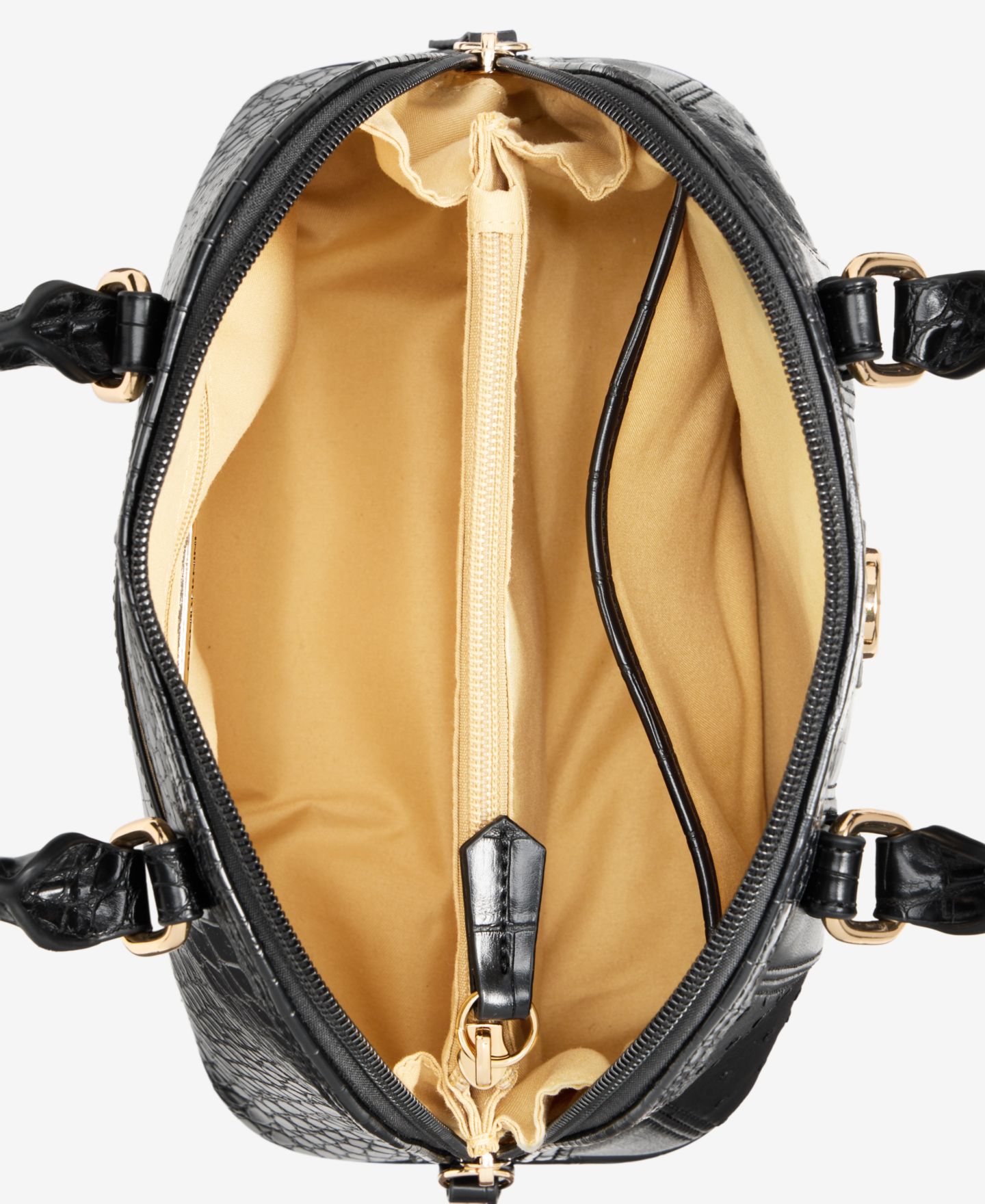 Женская сумка Giani Bernini Mixed Media Small Dome Satchel, цвет: Чёрный — фото 2