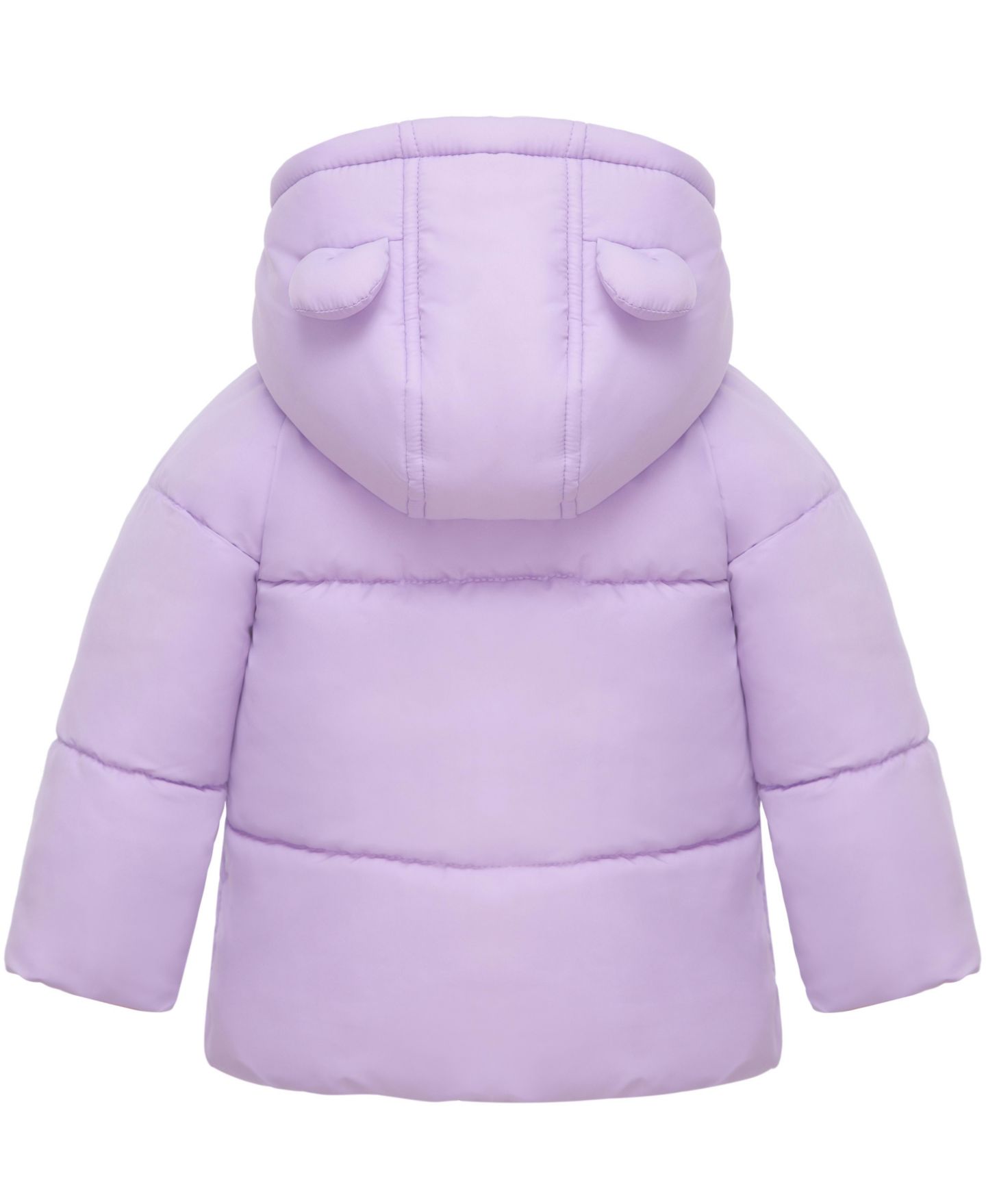 Куртка Rokka&Rolla Borg-Lined Bear Ears Puffer Jacket для девочек-малышей, цвет: Сиреневый — фото 2