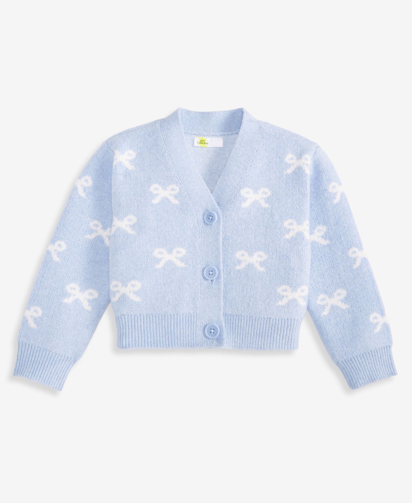 Кардиган Epic Threads Bows Cardigan для девочек-малышей, цвет: Синий — фото 1