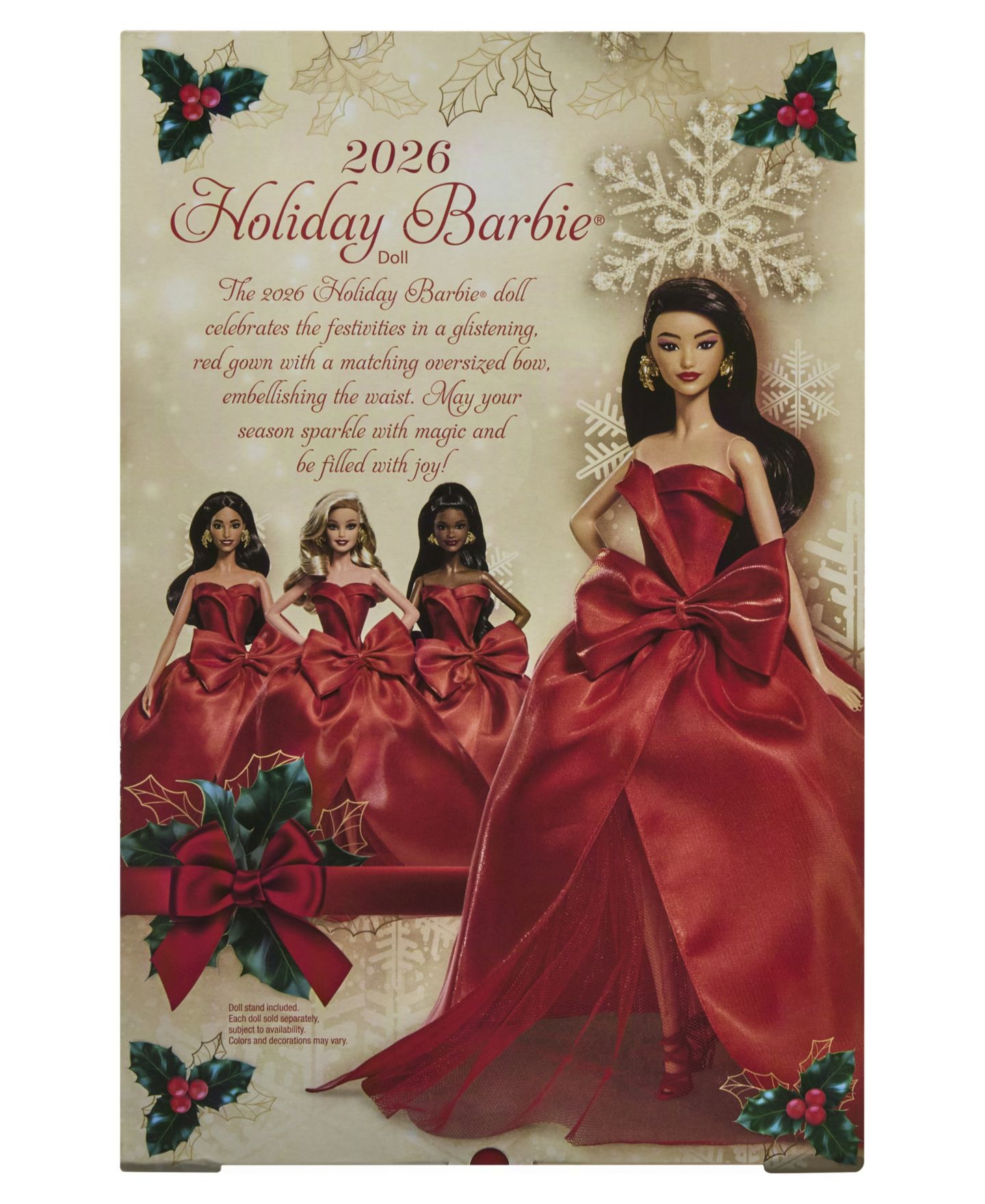 Детская кукла Barbie 2026 Holiday 13" Collectible Black Hair Fashion Doll — фото 2