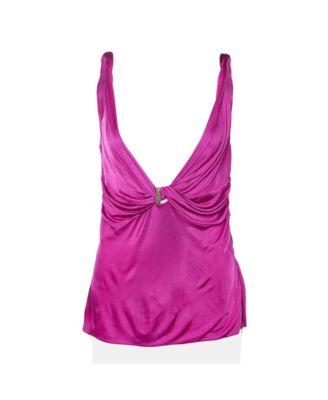 Women's Embellished Knot-Front Jersey Top