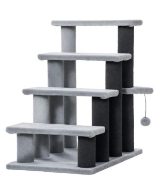 Cat Stair Steps Tower with Scratching Post and Play Ball