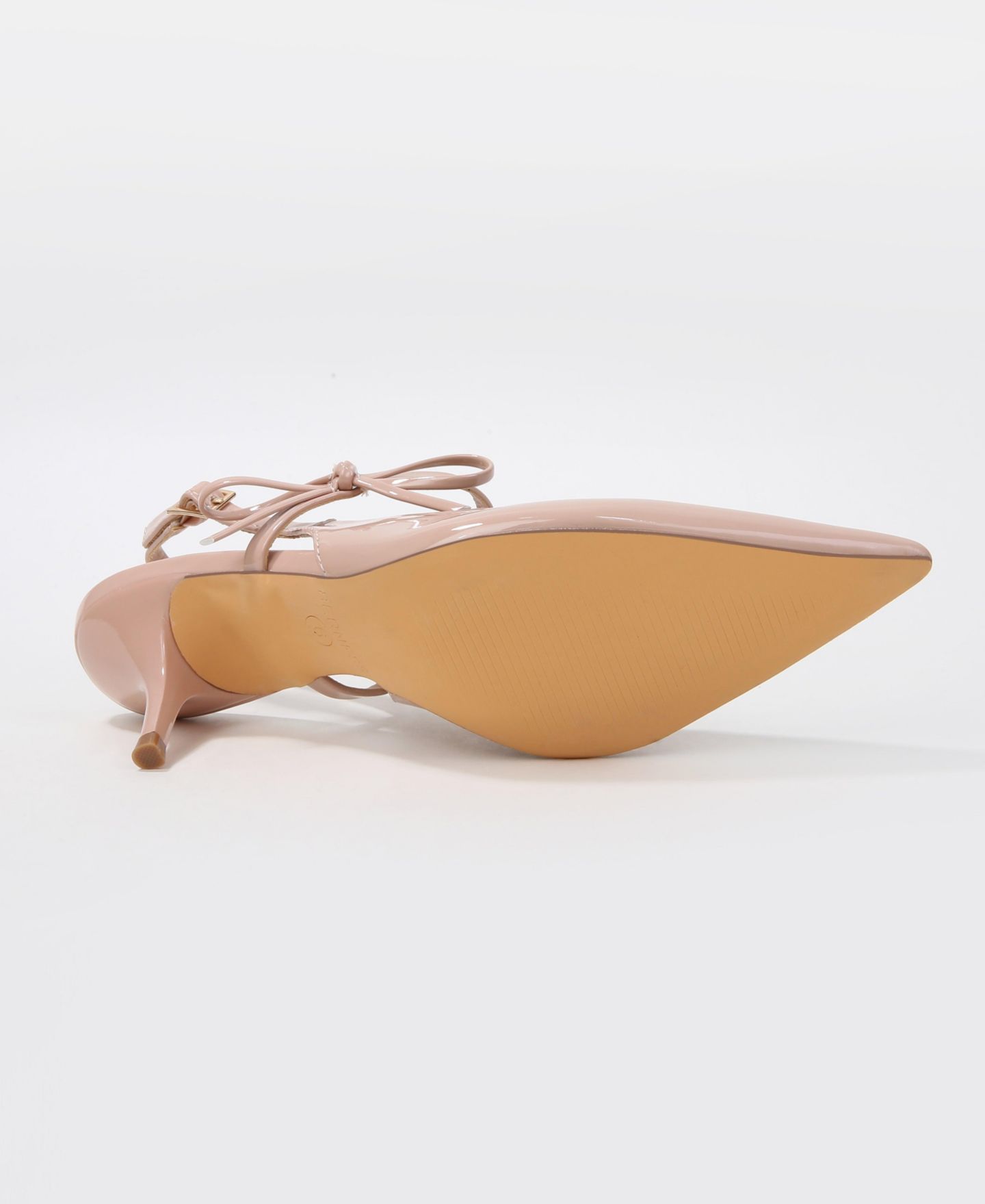 Женские туфли BERNESS Hestia Patent Slingback with Bow Detail, цвет: Бежевый — фото 5