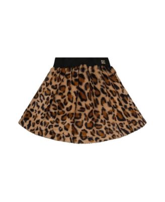 Toddler Girl( 2 to 5 ) Faux Fur Skirt Leopard Print