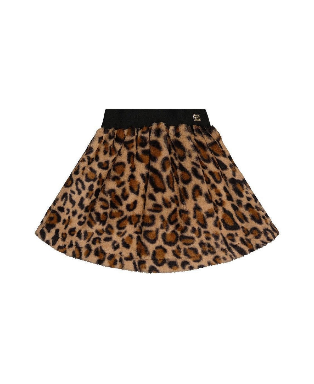 Deux par Toddler Girl( 2 to 5 ) Faux Fur Skirt Leopard Print