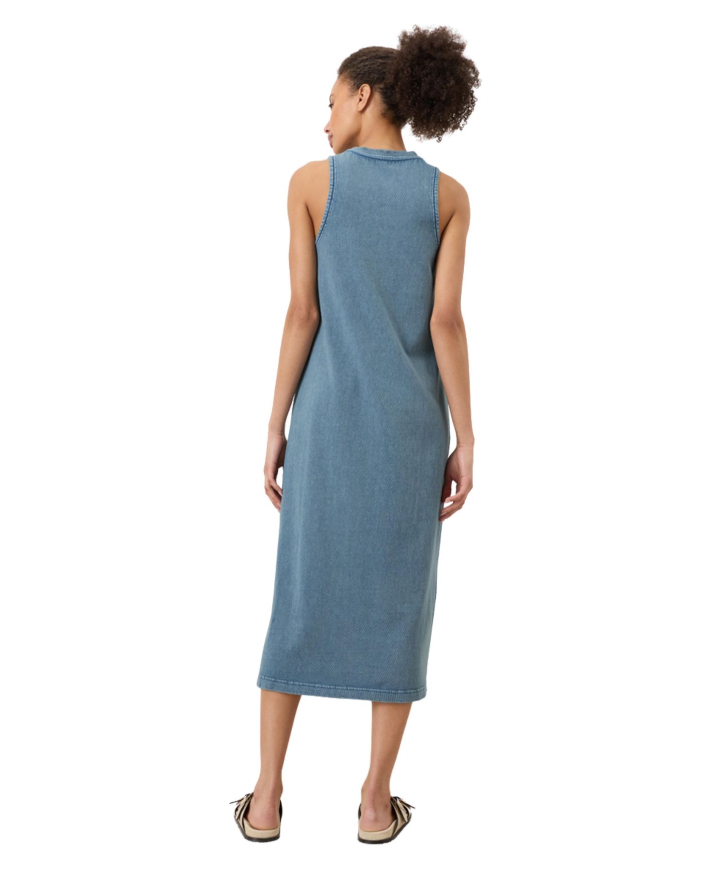 Женское платье Pact Organic Cotton Weekends Tank Dress, цвет: Потёртый синий — фото 2