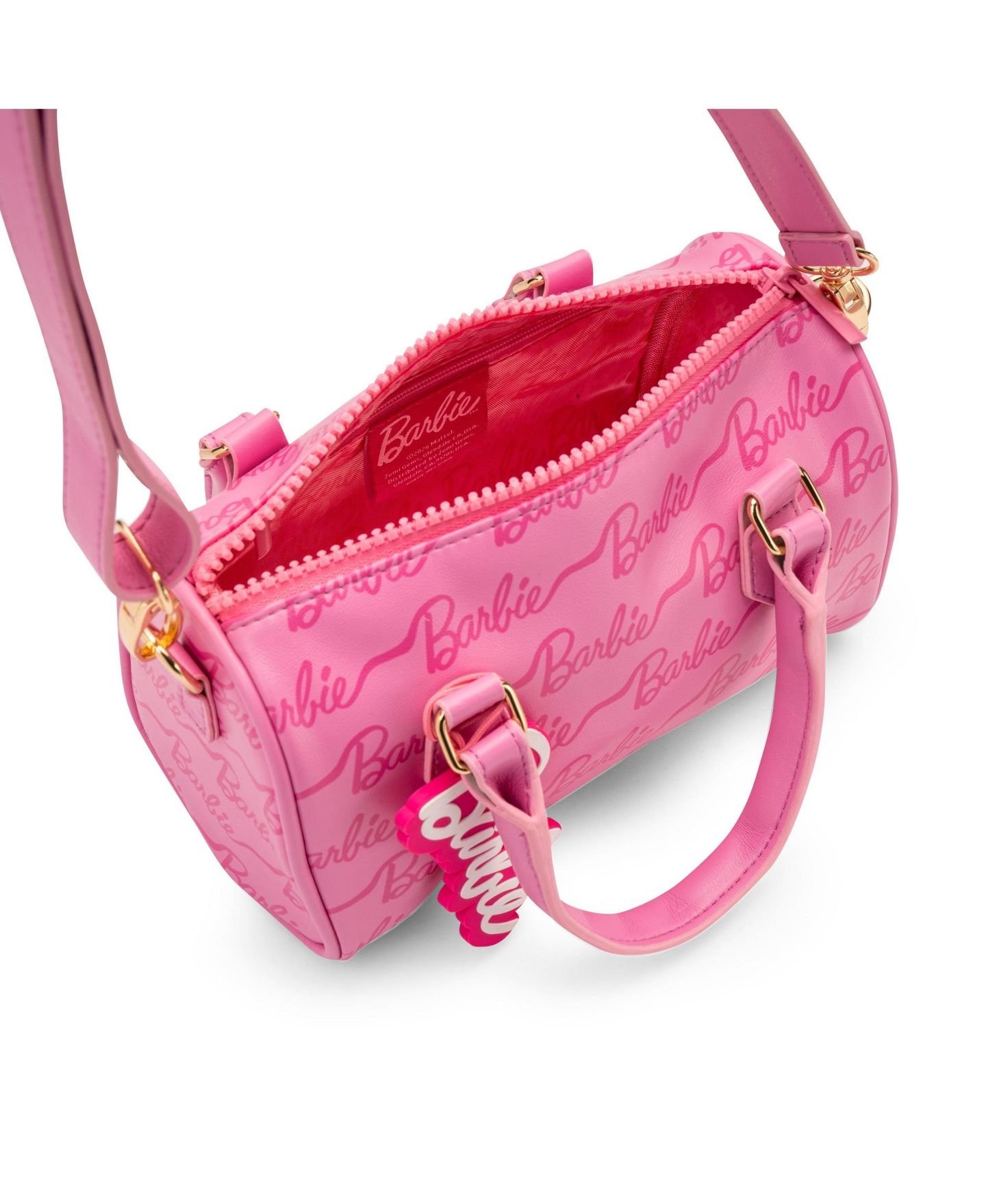 Детская сумка Barbie Ribbon Script Mini Duffle Handbag, цвет: Розовый — фото 4