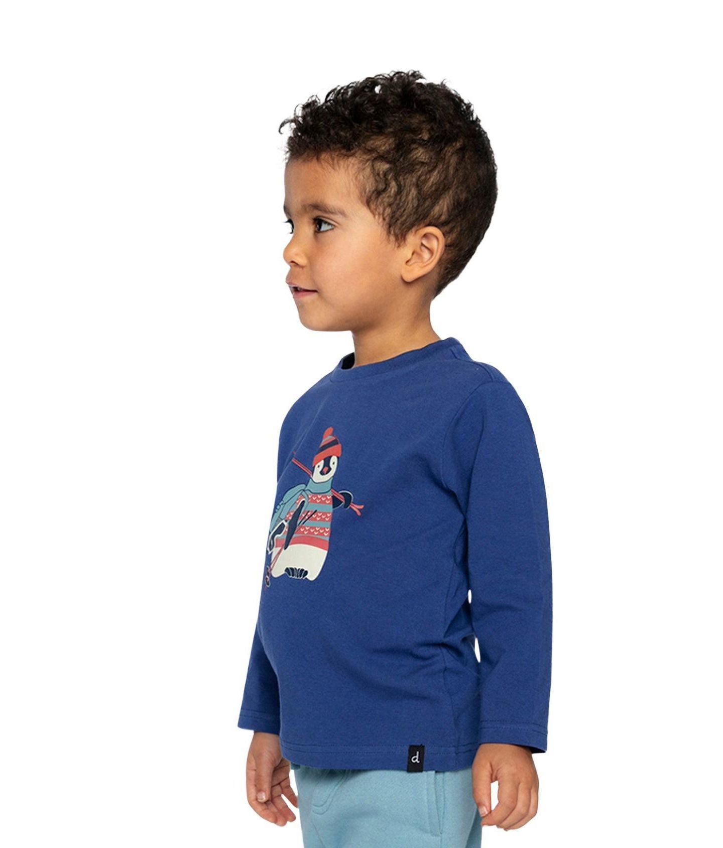 Футболка Deux par Deux Long Sleeve Cotton для мальчиков-малышей, цвет: Синий — фото 3