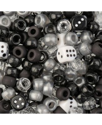 6x9mm Mix Plastic Pony Beads, 120g
