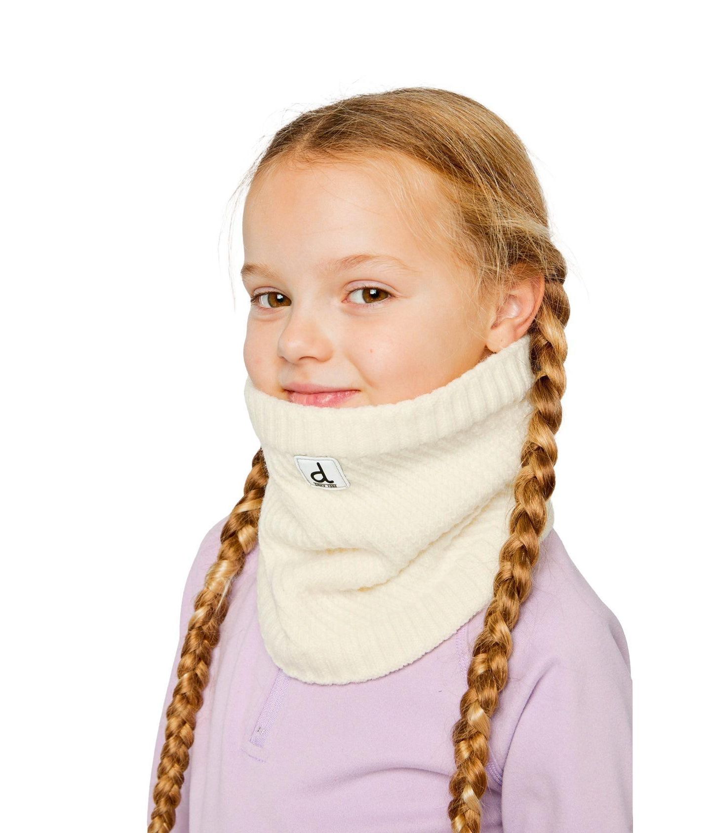 Deux par Deux Little and Big Unisex (7-16) Winter Knit Neckwarmer, цвет: Молочно-белый — фото 2