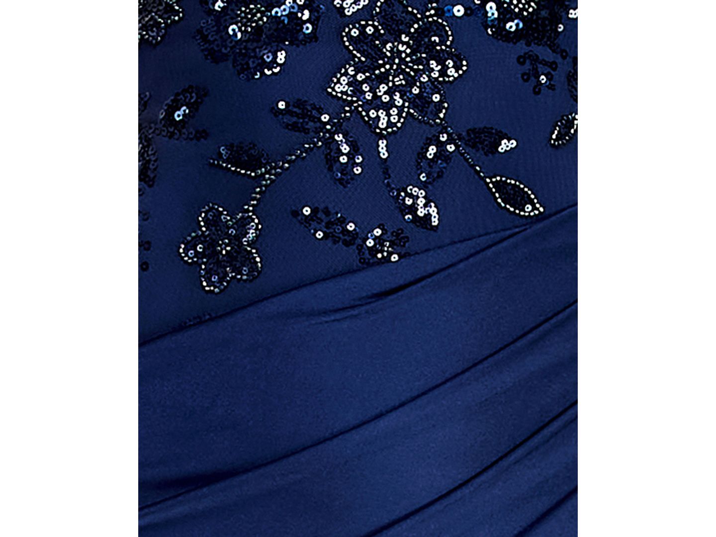 Женские платья Alex & Sophia Juniors' V-Neck Beaded Sequin Asymmetrical Waist Gown, цвет: Тёмно-синий — фото 6
