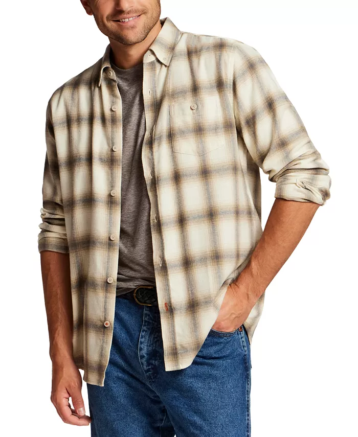 Men's Button-Front Flannel Shirt - thumbnail 3