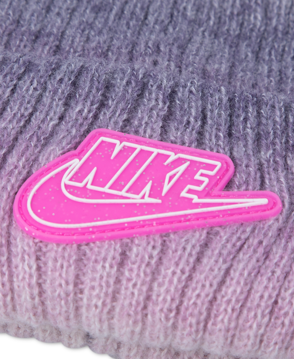 Nike Girls' 7-16 Gradient Peak Pom Beanie and Gloves, 2-Piece Set