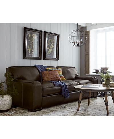 Kassidy Leather Sofa Collection - Furniture - Macy&#39;s