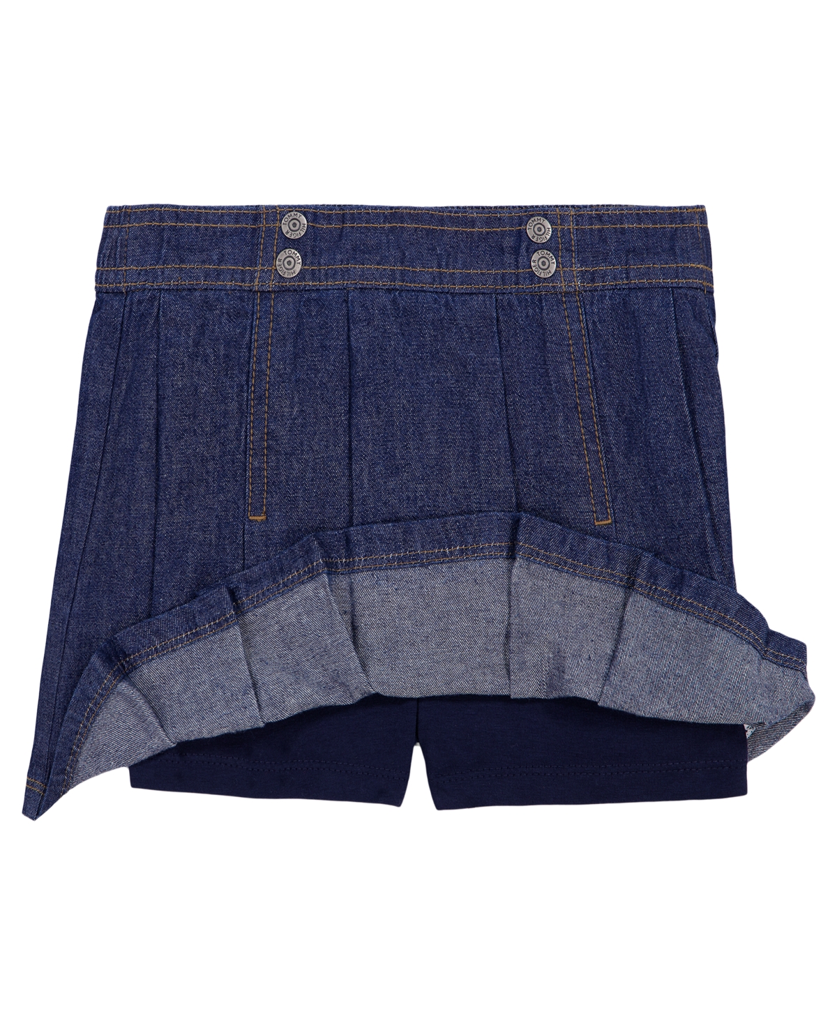 Tommy Hilfiger Girls' 2T-6X Ribbed Collared Top and Skort, 2-Piece Set