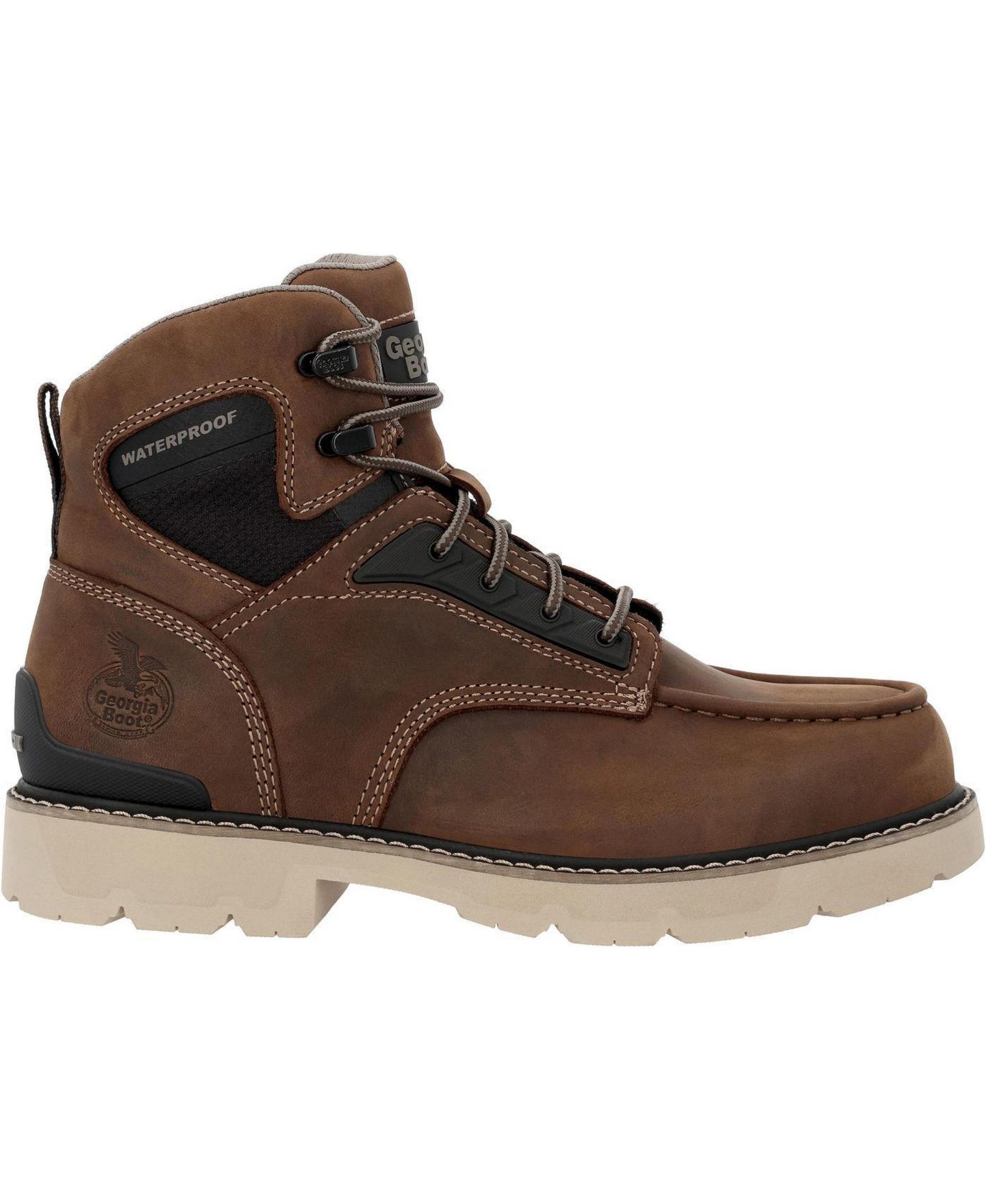 Мужские ботинки GEORGIA BOOT Carbon Flex 6" Moc-Toe Work Boot, цвет: Коричневый — фото 2