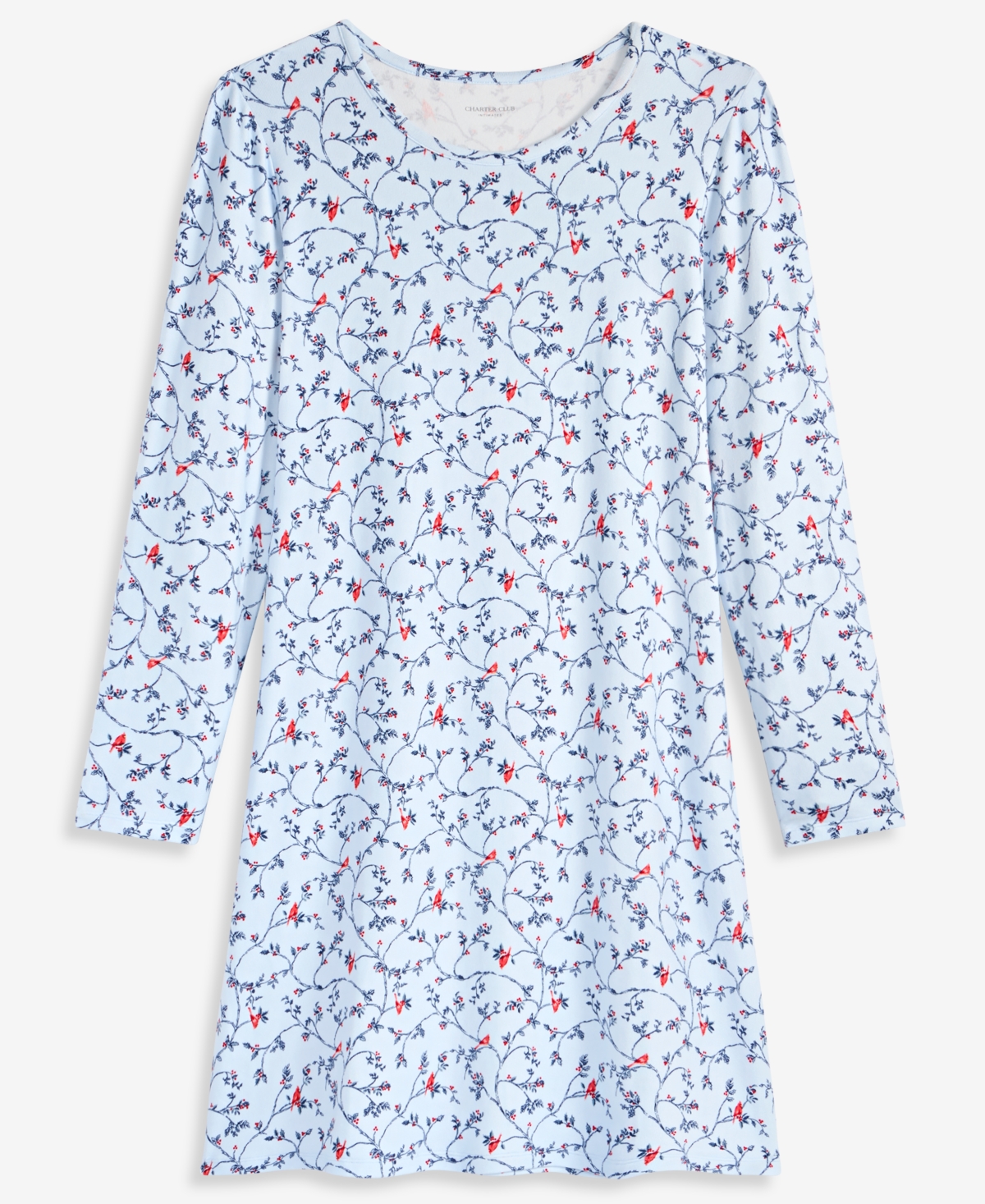 Charter Club Women's Long Sleeve Soft Knit Sleepshirt, Macy's Exclusive