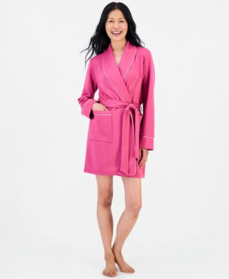 Women's Solid Quilted Belted Robe