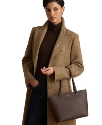 Crosshatch Leather Medium Karly Shopper Tote Handbag thumbnail 5