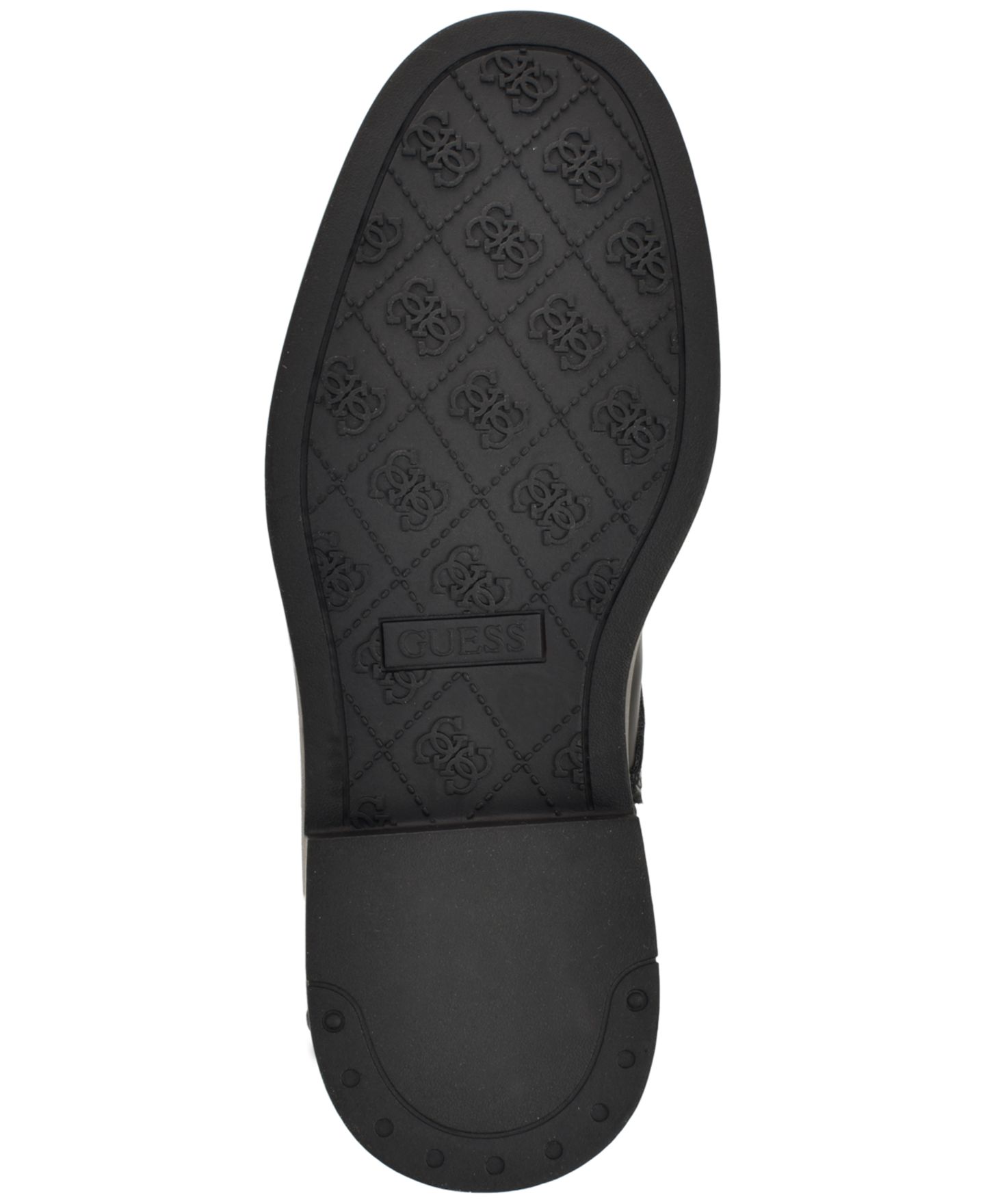 Женские ботинки GUESS Fellini Buckle Strap Lace-Up Combat Booties, цвет: Чёрный гладкий — фото 5