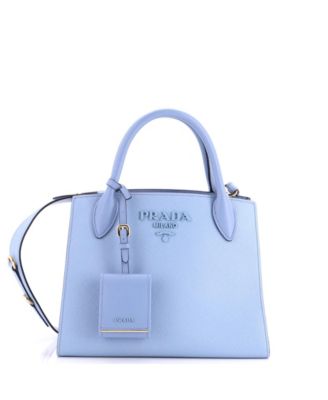 Small Monochrome Tote Saffiano with City Calf