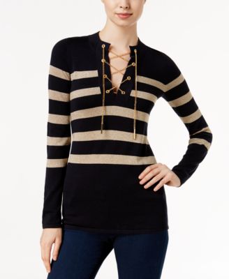 michael kors lace up sweater
