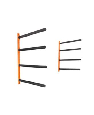 Wall-Mounted Kayak Storage Rack, Steel 4-Kayak Holder with Adjustable Padded Arms, 400 lb Capacity