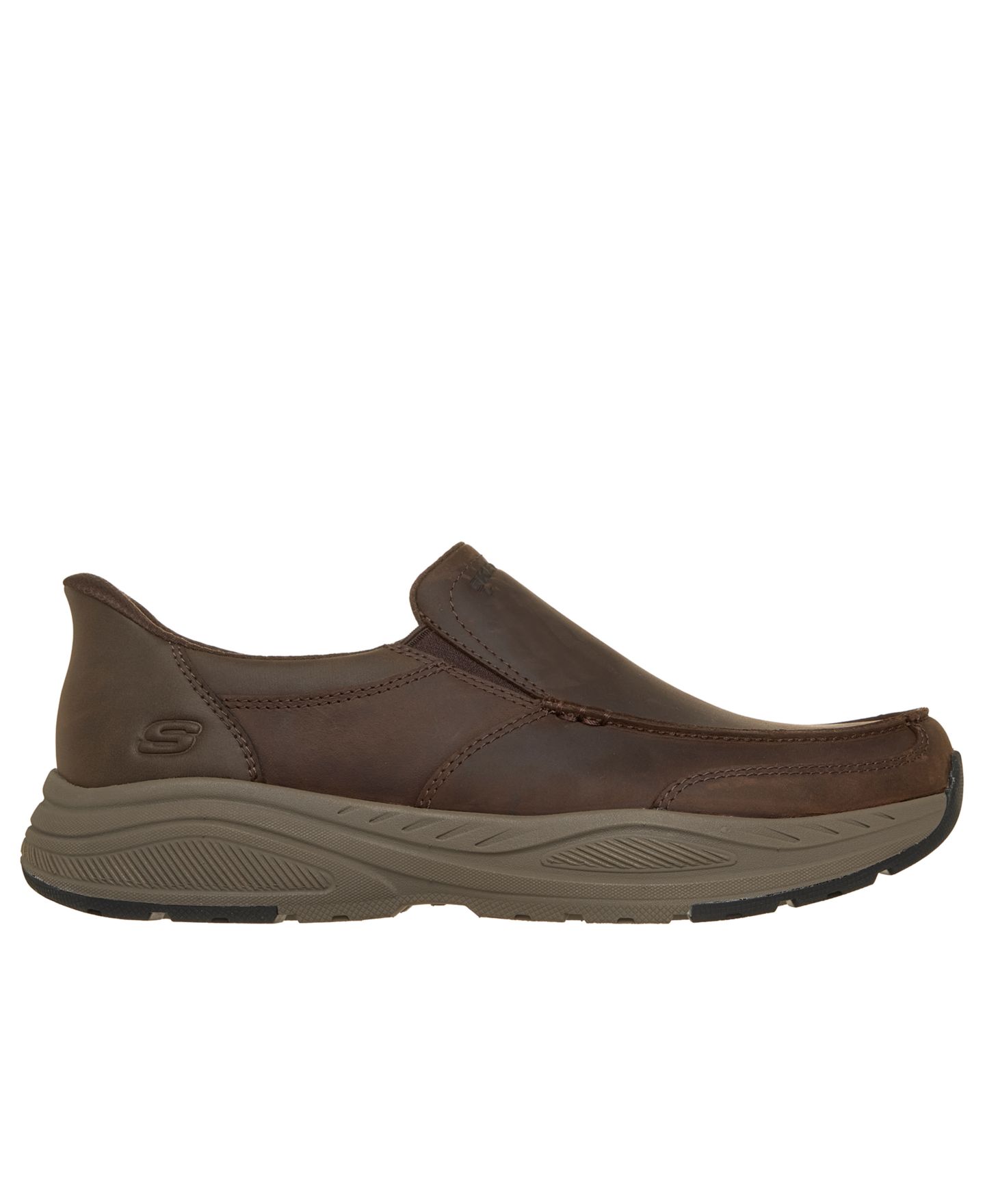Мужские кроссовки Skechers Slip-Ins Relaxed Fit: Norman - Jasper Moc-Toe Casual, цвет: Какао — фото 2