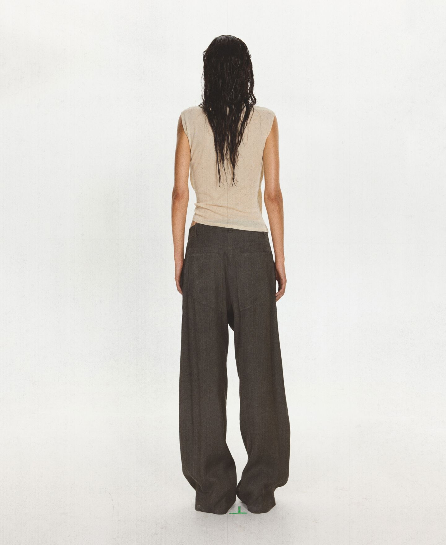 Женские топы Eckhaus Latta x MANGO Ruched Overlay, цвет: Экрю — фото 3