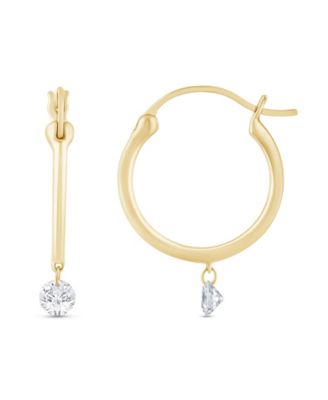Lab-Grown Diamond Hoop Earrings (1/5 ct. t.w.) in 14k Yellow Gold