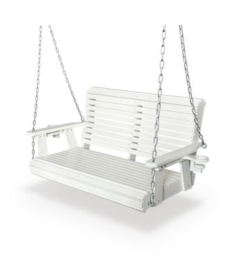 2-Seater 4 FT HDPE Porch Swing, Ultra Weather-Resistant, Heavy Duty 1200 LBS, for Outdoor Patio Garden Yard